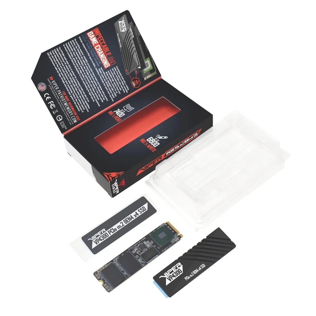 Patriot Viper VP4300 1 Tt, PCIe 4.0, M.2 -SSD-levy