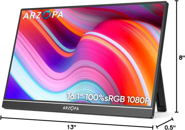 ARZOPA Z1C 16.1" Full HD, IPS portabel sk&auml;rm