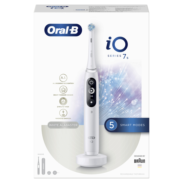 Oral-B iO7s -s&auml;hk&ouml;hammasharja, Valkoinen