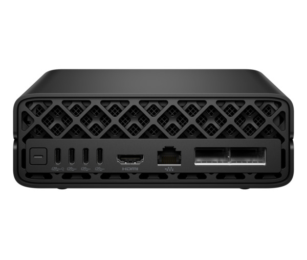 HP ZGX Nano NVIDIA GB10 Grace Blackwell, 128 GB, 4 TB, NVIDIA Blackwell, NVIDIA DGX OS arbetsstation, mini, svart