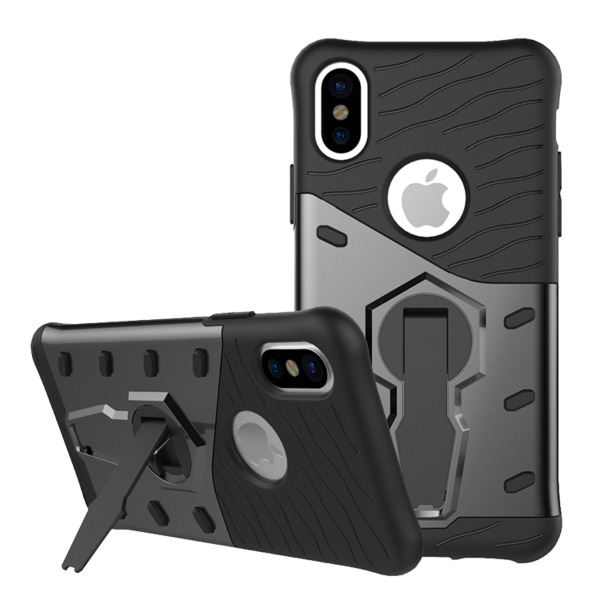 Sniper Case f&ouml;r iPhone X, roterande stativ, utsk&auml;rningar f&ouml;r v&auml;rme, m&ouml;