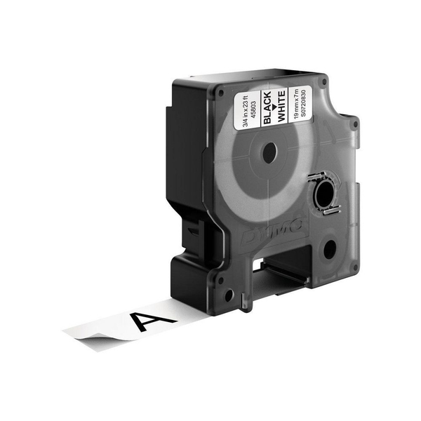 Tape D1 19mmx7m black/white