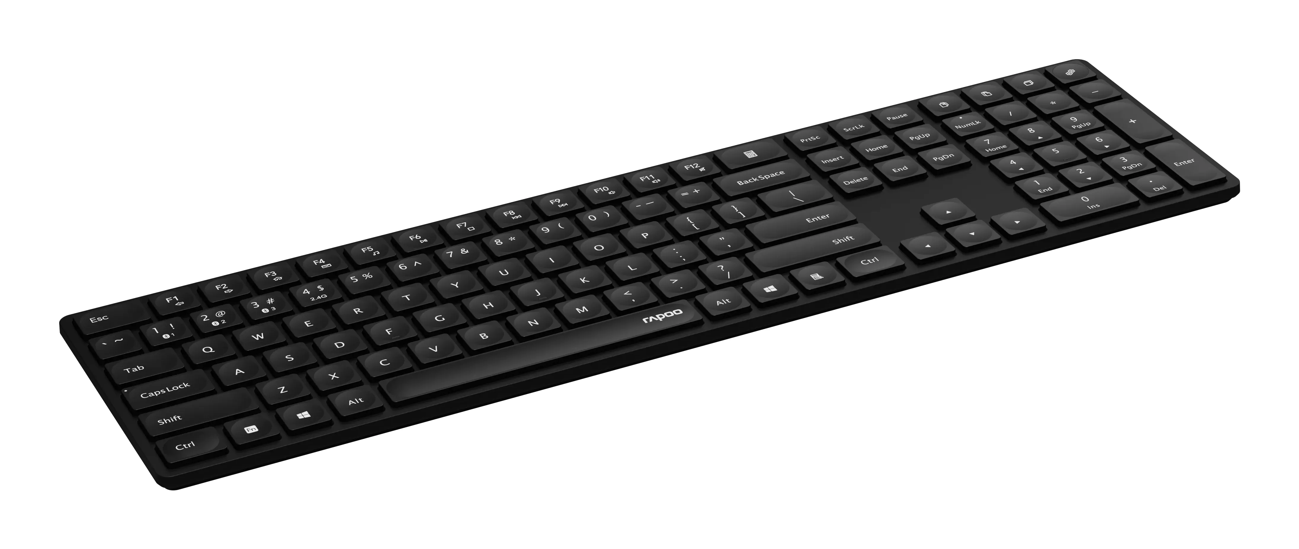 RAPOO 8020M Wireless Keyboard and Mouse, Black