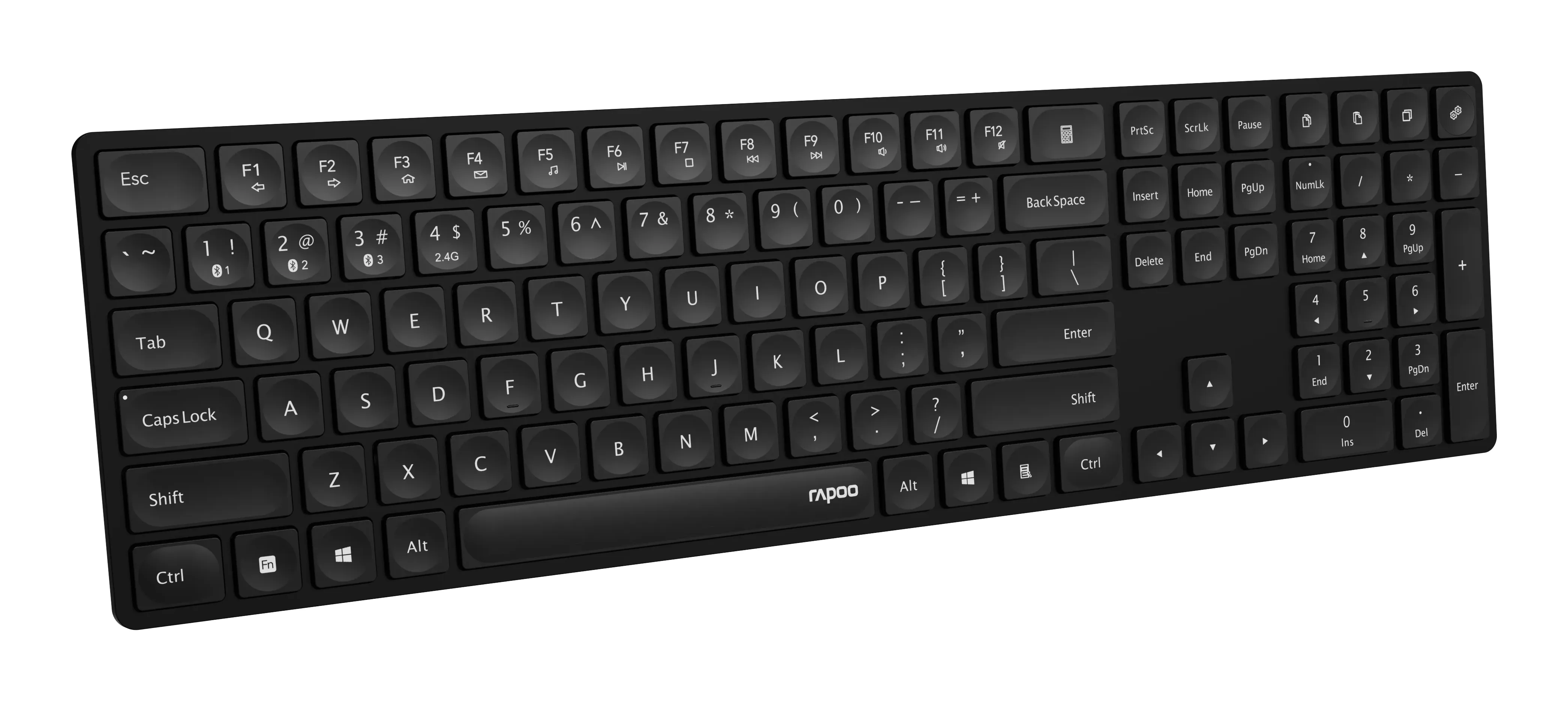 RAPOO 8020M Wireless Keyboard and Mouse, Black
