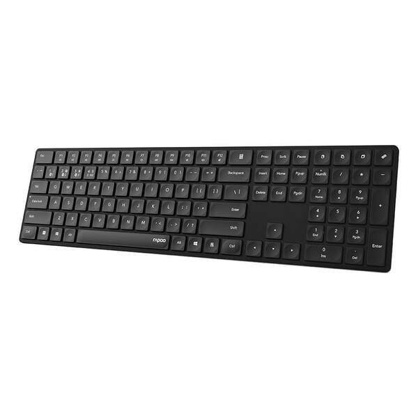 Rapoo E8020 Multi-Mode Ultra-Slim Wireless Keyboard and Mouse, Black