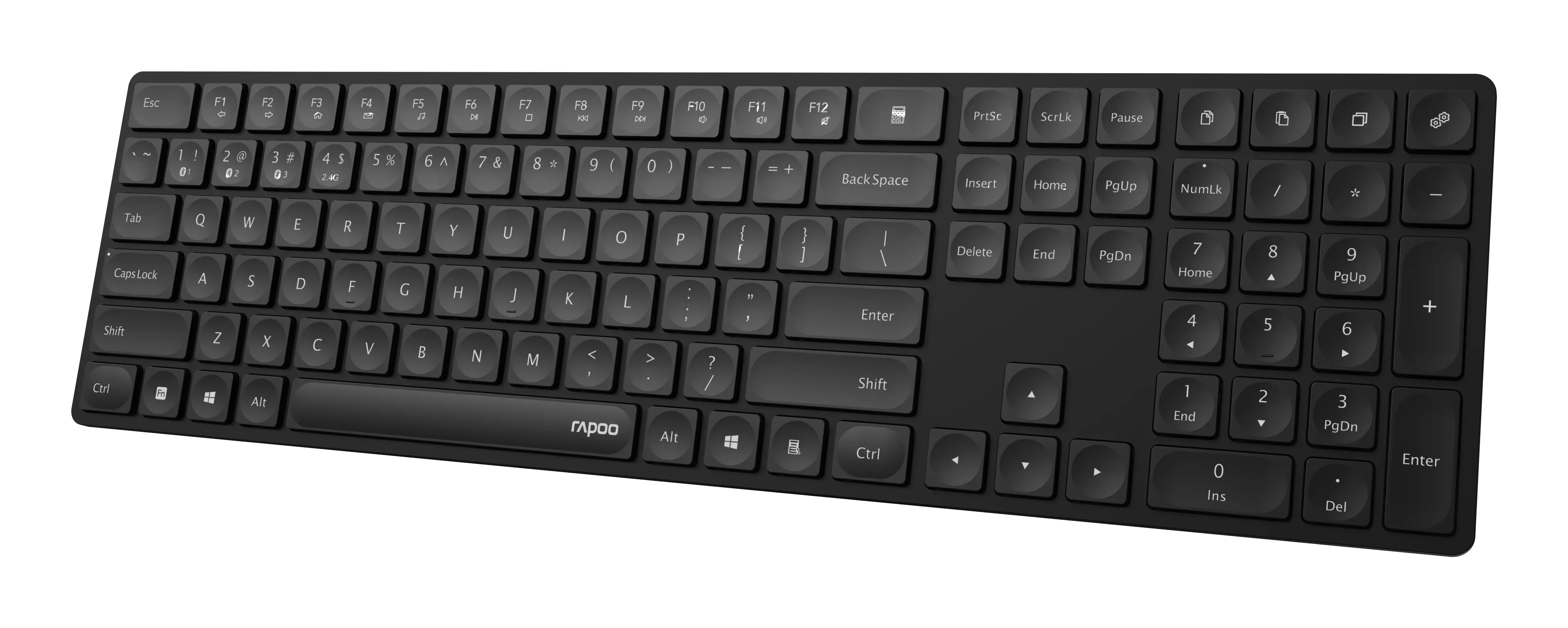 RAPOO 8020M Wireless Keyboard and Mouse, Black