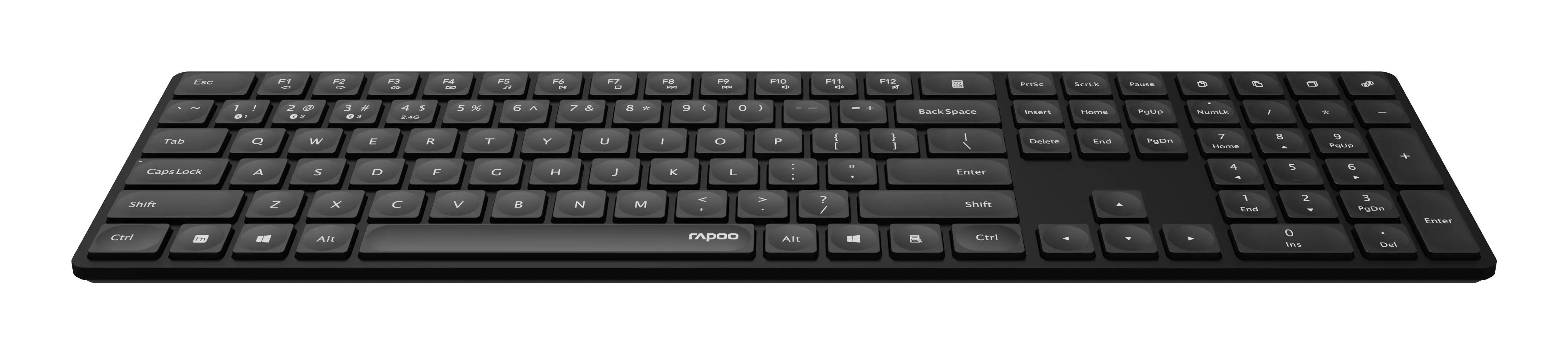 RAPOO 8020M Wireless Keyboard and Mouse, Black