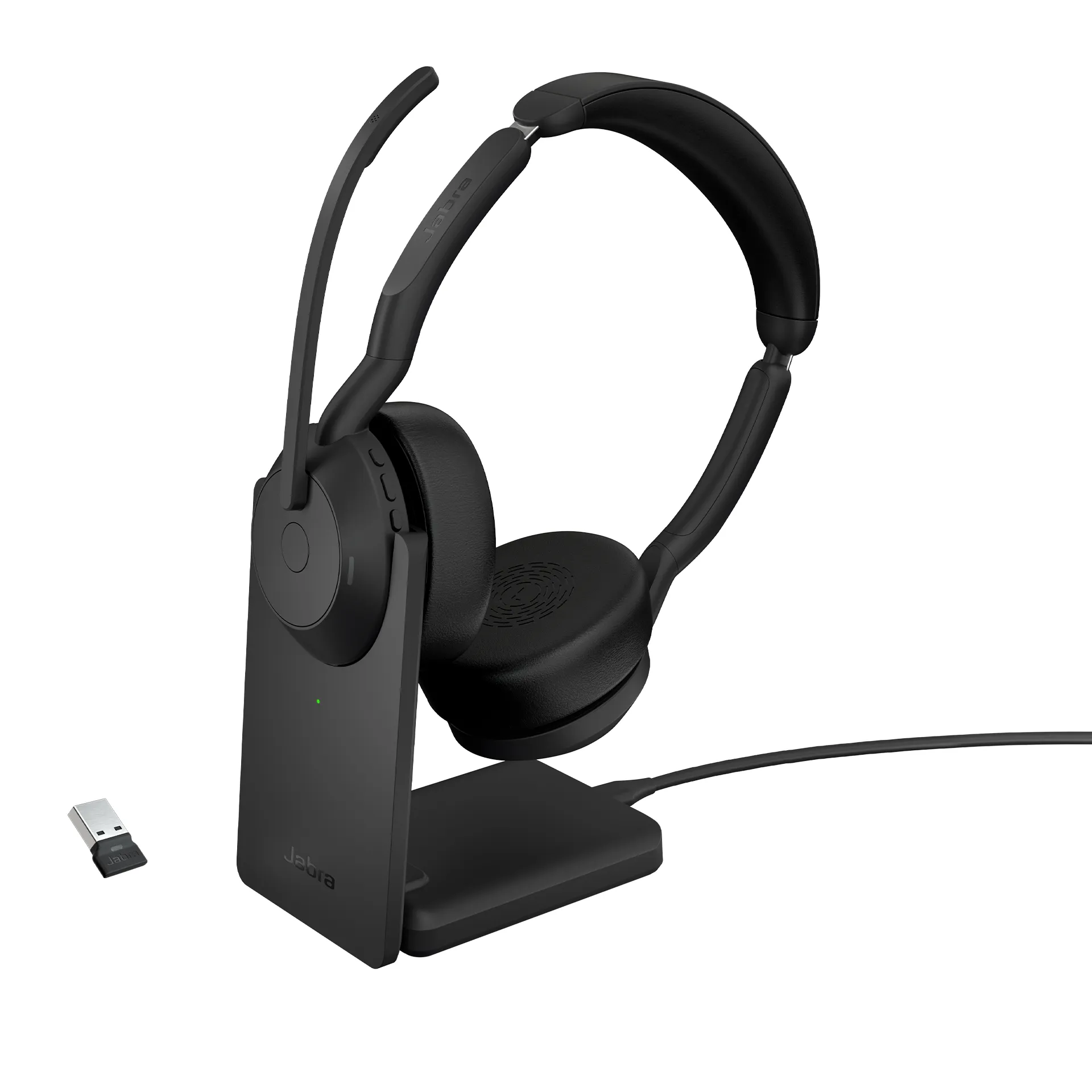 Jabra Evolve2 55 ANC Wireless Stereo Headset with Desk Stand, Black
