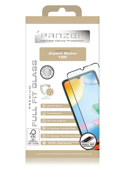 Panzer Full-Fit Glass, Redmi 10C - sk&auml;rmskydd