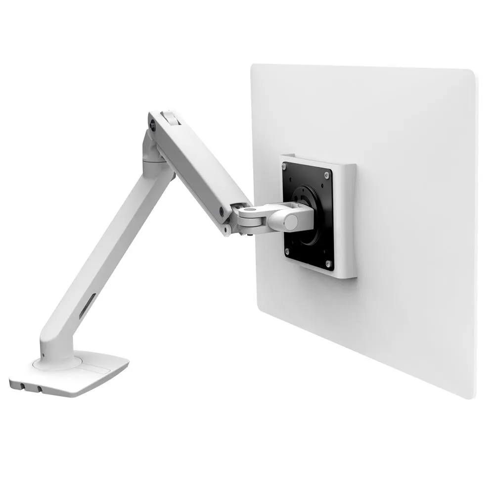 ERGOTRON MXV desk Monitor Arm white to 86.4cm 34inch Displays to 18kg load lifting 33cm tend swivel turn VESA 75x75 100x10