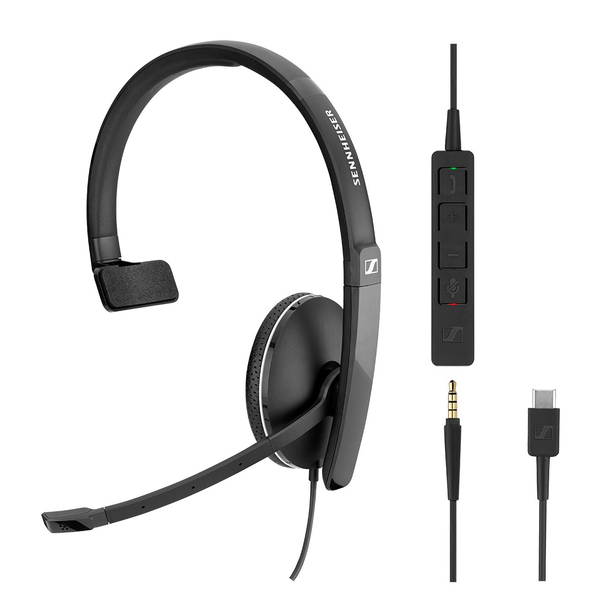 SENNHEISER SC 135 3.5MM , USB-C WIRED MONOAURAL INLINE CALL CONTROL MS