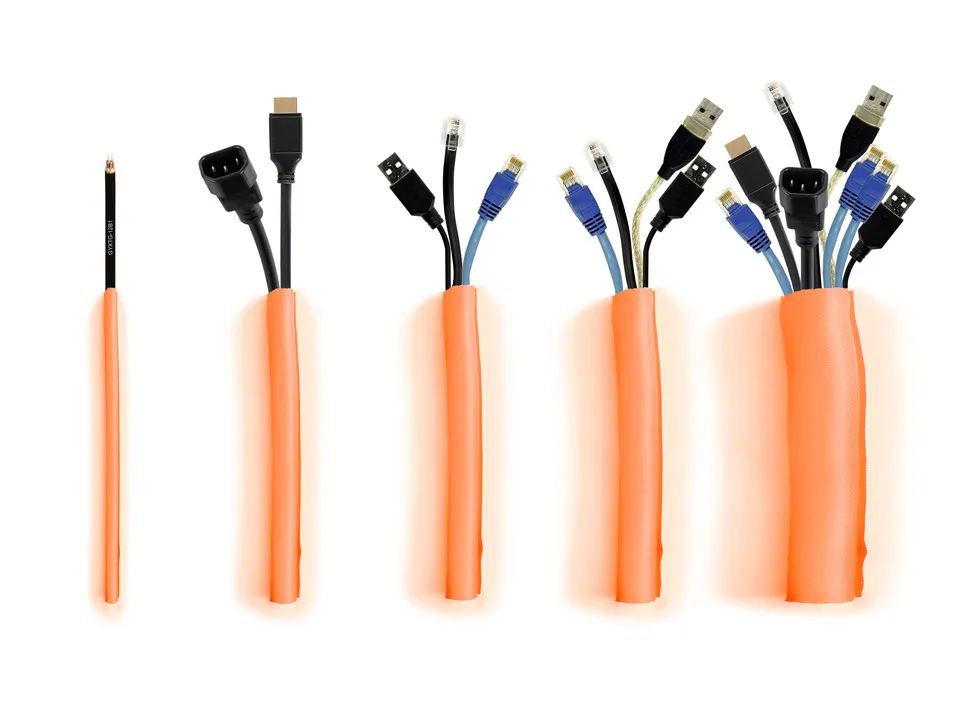 M Universal Cable Sock Self Wrapping 19mm Orange 25m