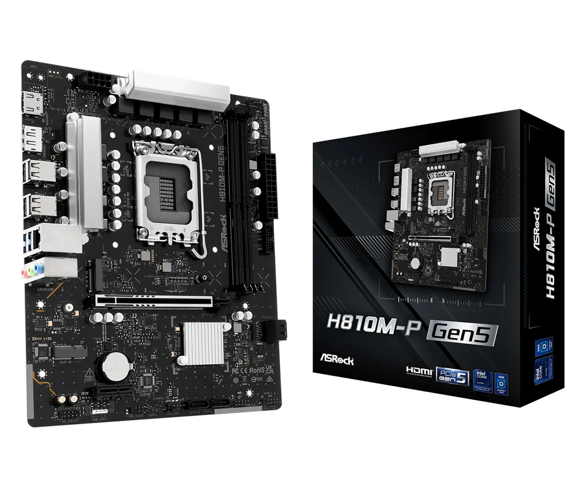 ASRock H810M-X Gen5 DDR5 LGA1851 mATX Motherboard
