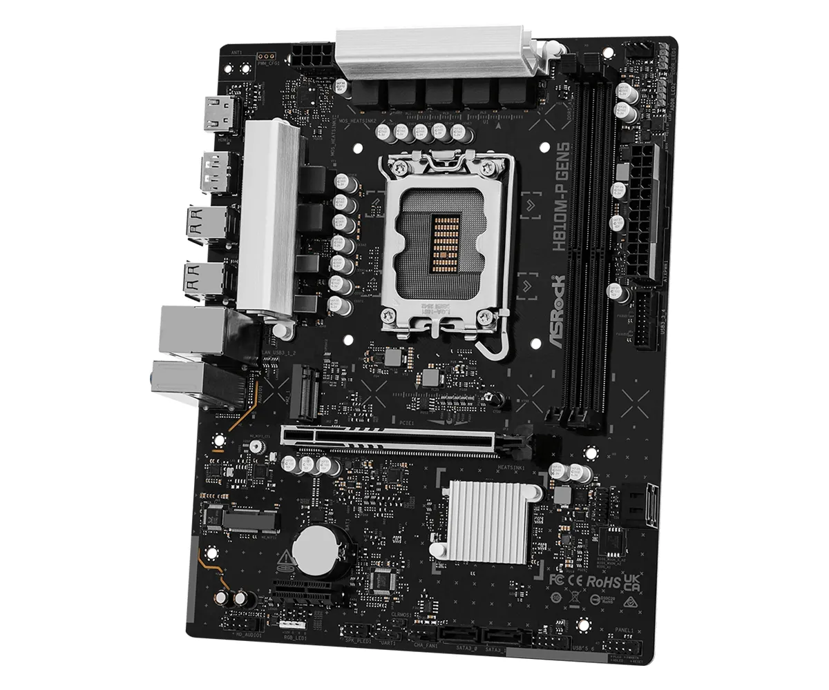 ASRock H810M-X Gen5 DDR5 LGA1851 mATX Motherboard