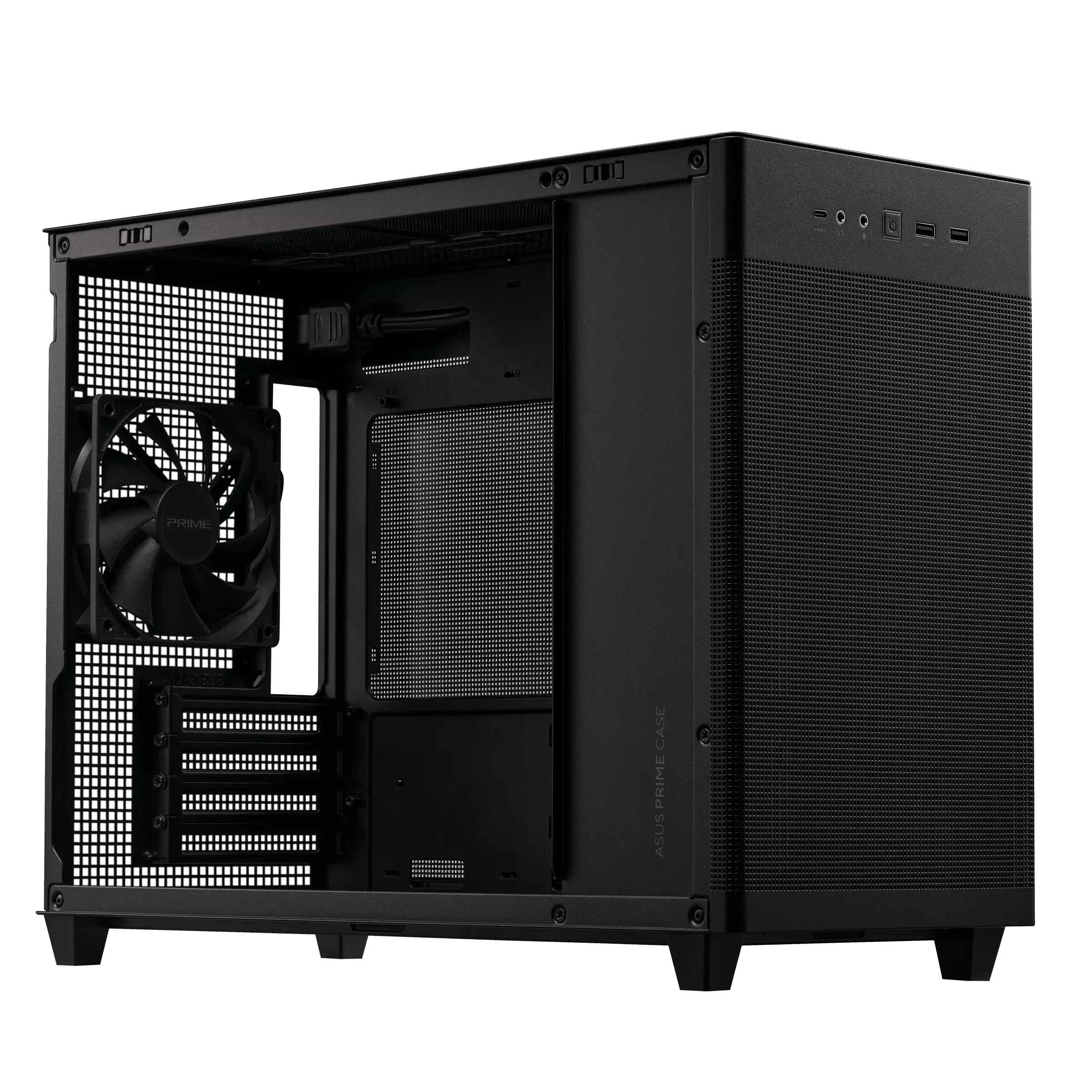 Asus AP201 ASUS PRIME CASE TG - Mini-tornikotelo, Musta