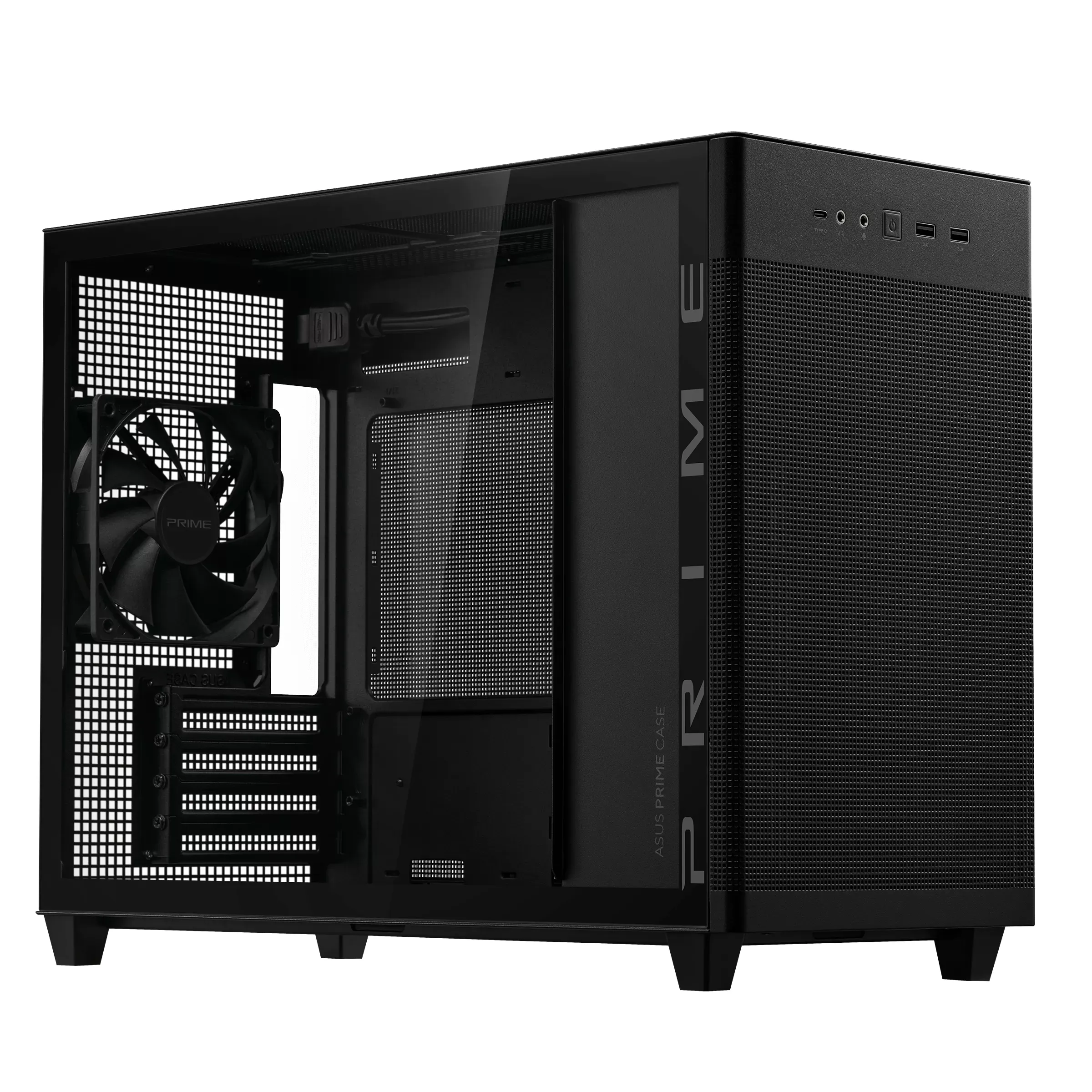 ASUS Prime AP201 Mini-Tower Case with window, Black