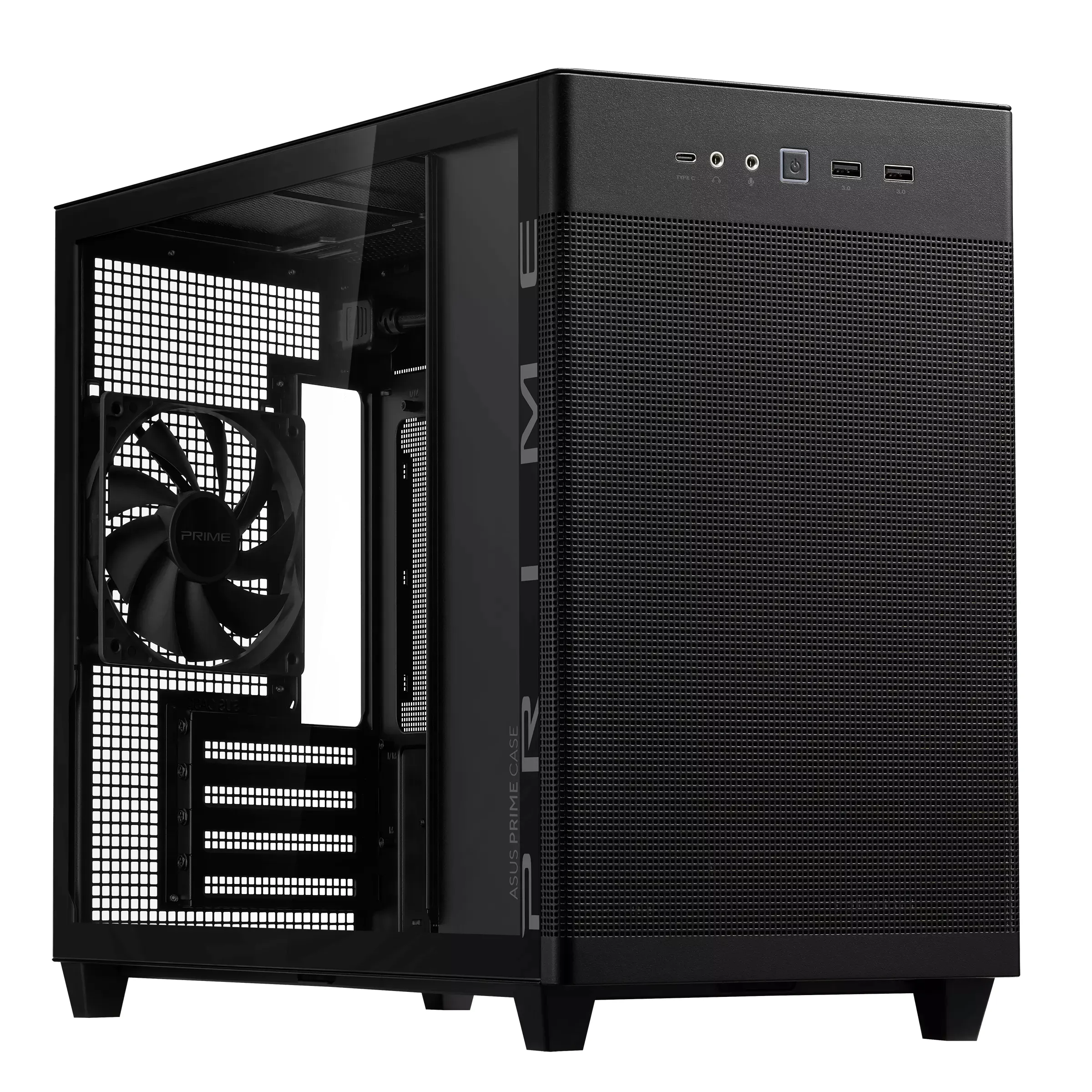 ASUS Prime AP201 Mini-Tower Case with window, Black