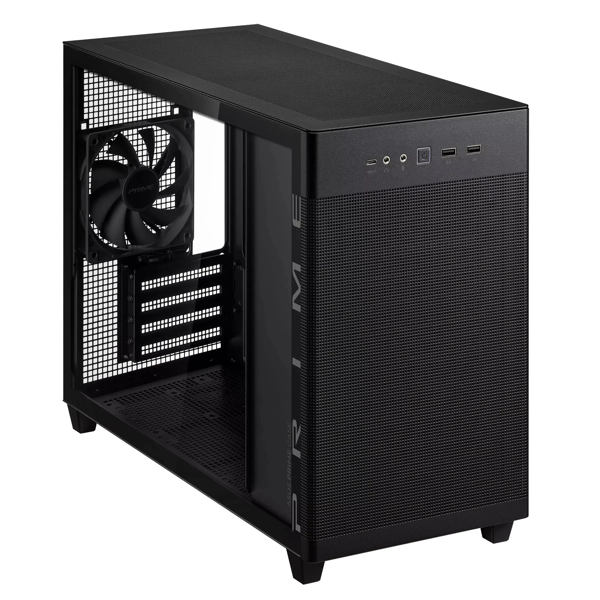 ASUS Prime AP201 Mini-Tower Case with window, Black