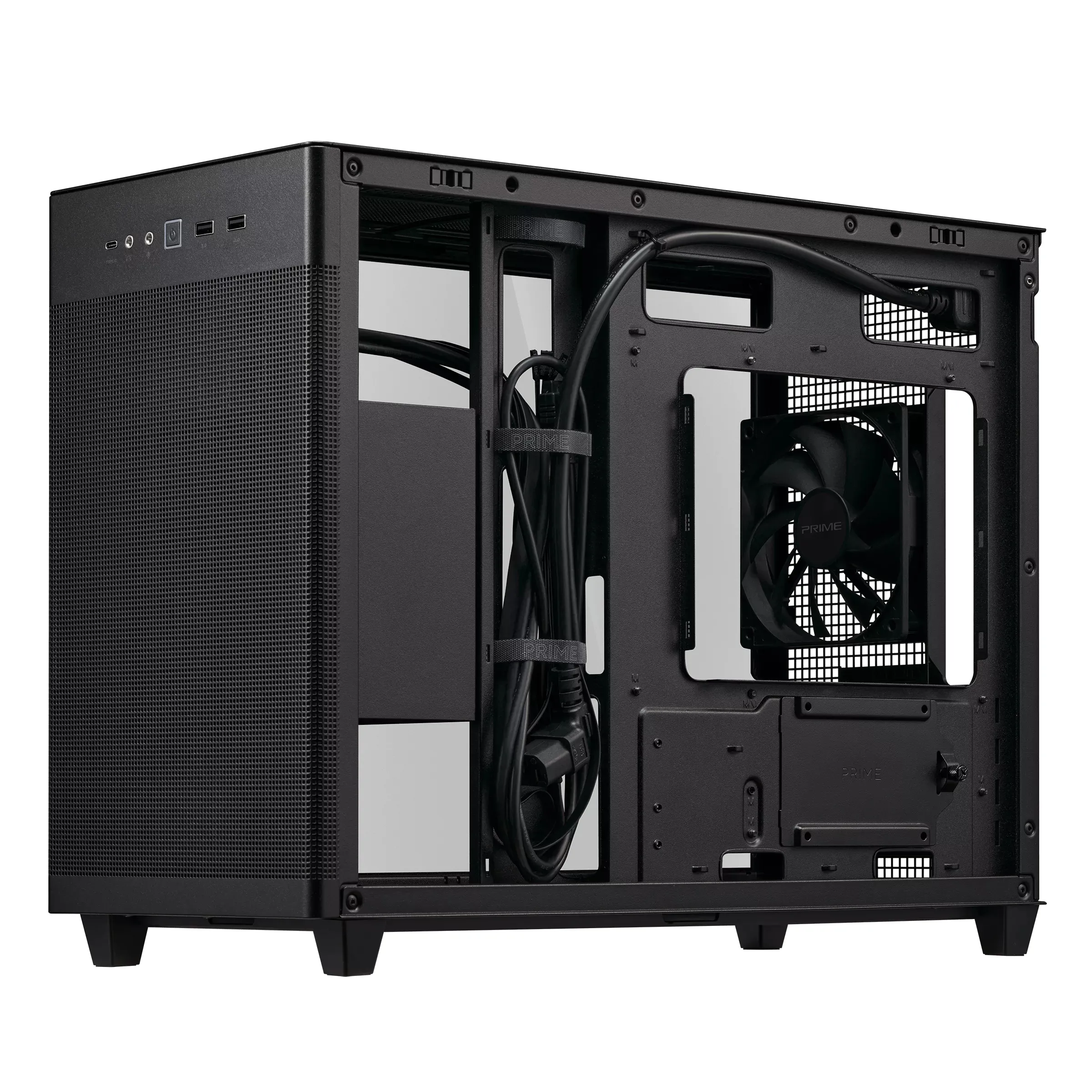 ASUS Prime AP201 Mini-Tower Case with window, Black