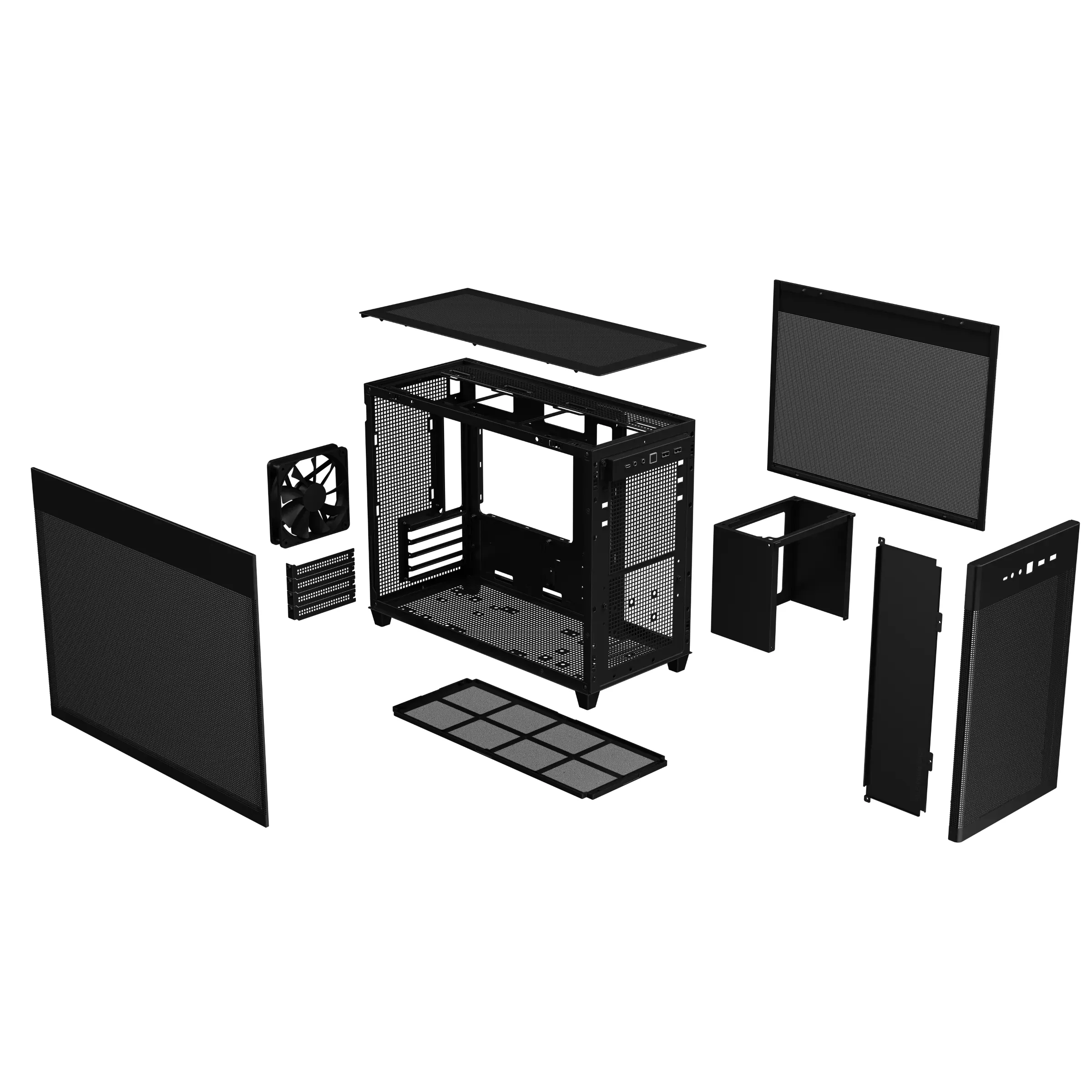 Asus AP201 ASUS PRIME CASE TG - Mini-tornikotelo, Musta
