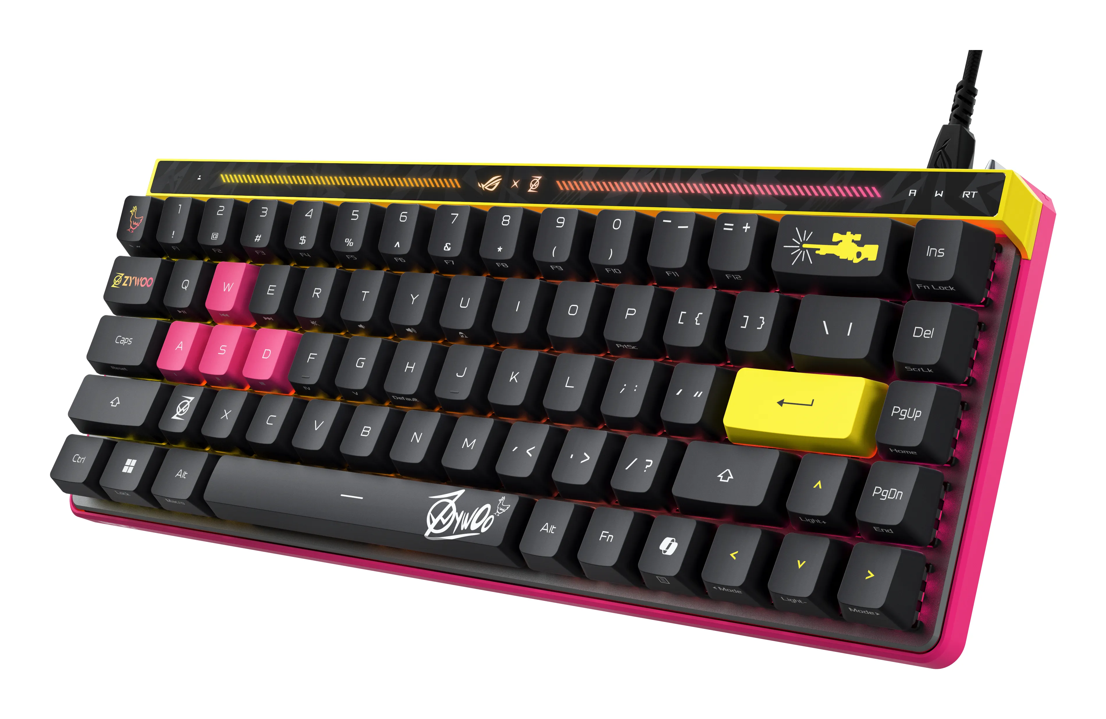 ASUS ROG Falchion Ace HFX ZywOo Edition 65% Mechanical Gaming Keyboard, ROG HFX Magnetic, Black