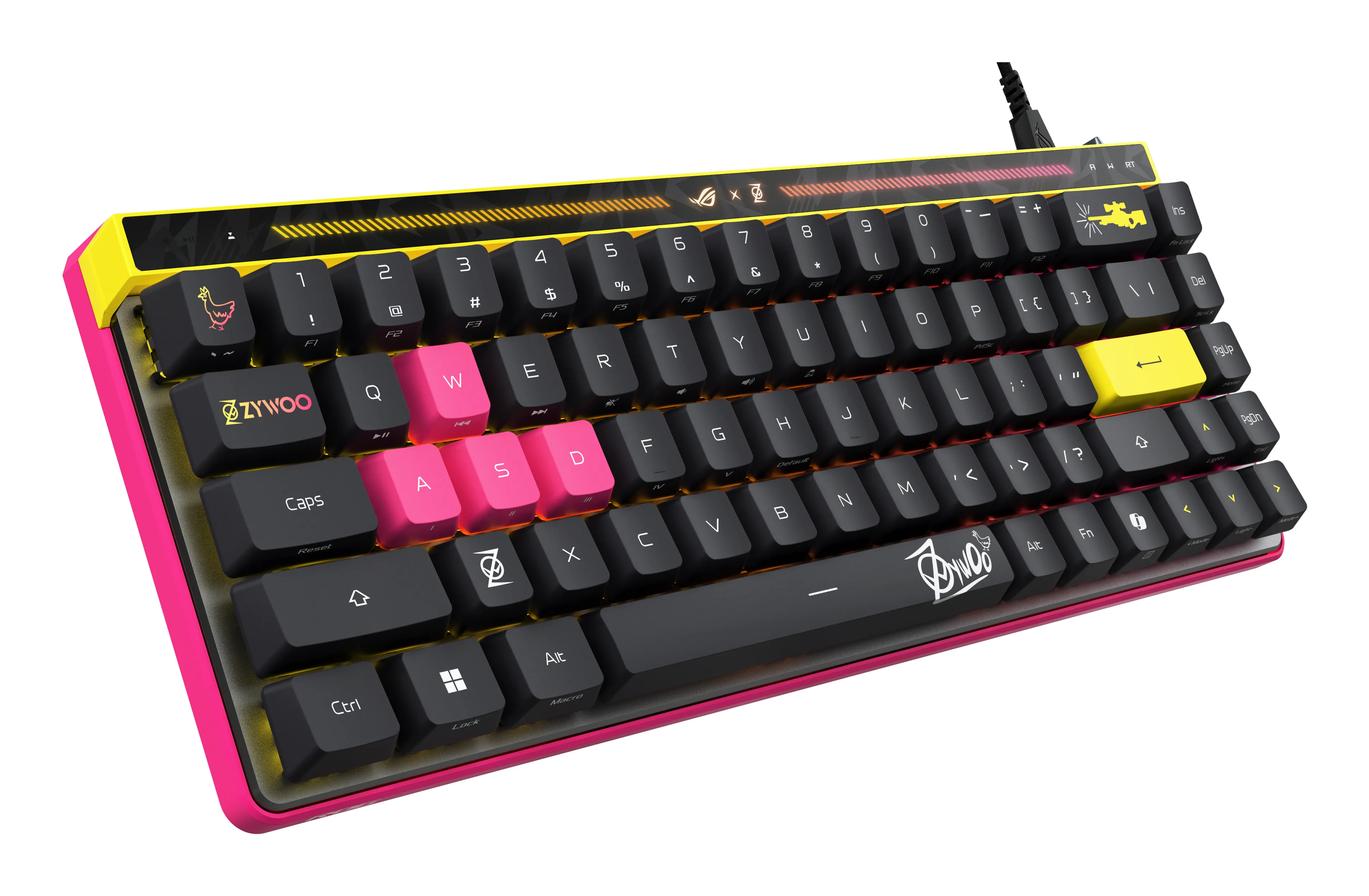 ASUS ROG Falchion Ace HFX ZywOo Edition 65% Mechanical Gaming Keyboard, ROG HFX Magnetic, Black