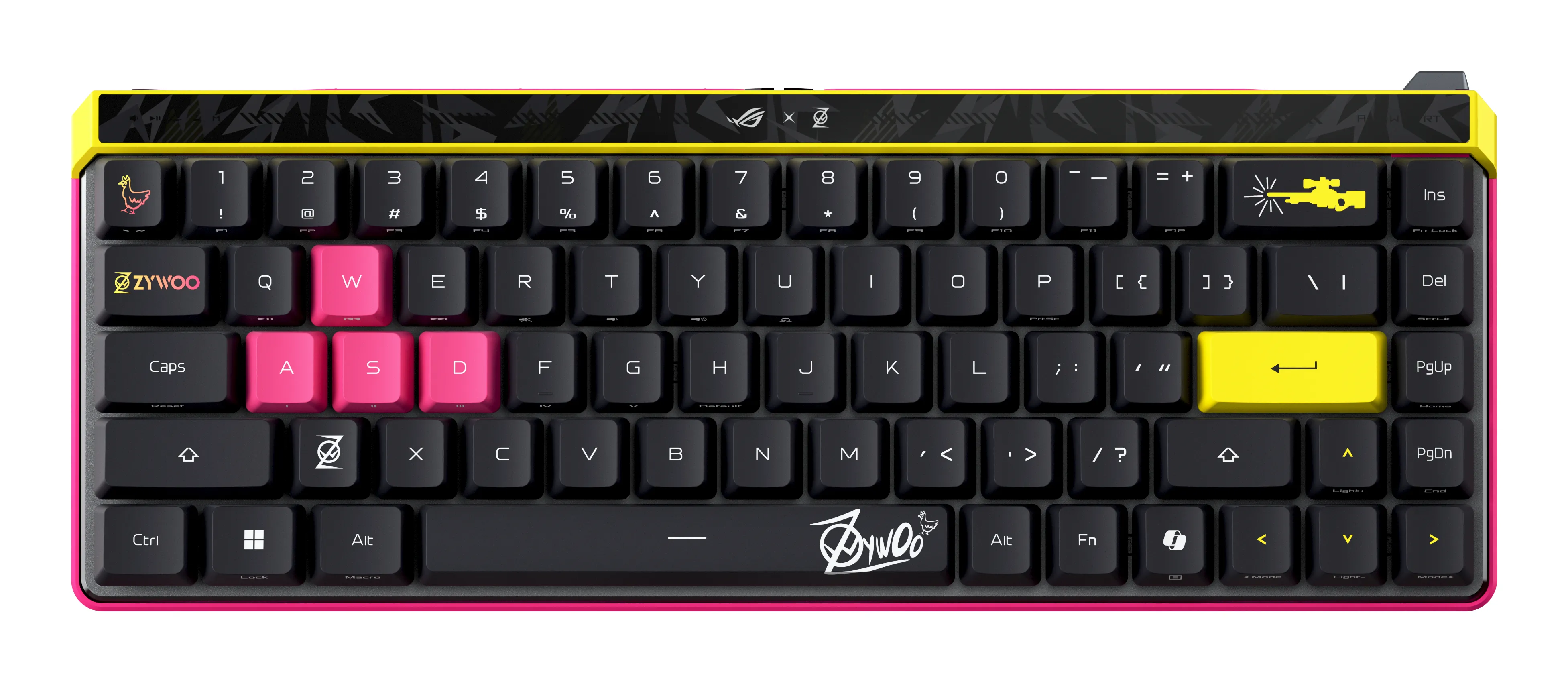 ASUS ROG Falchion Ace HFX ZywOo Edition 65% Mechanical Gaming Keyboard, ROG HFX Magnetic, Black