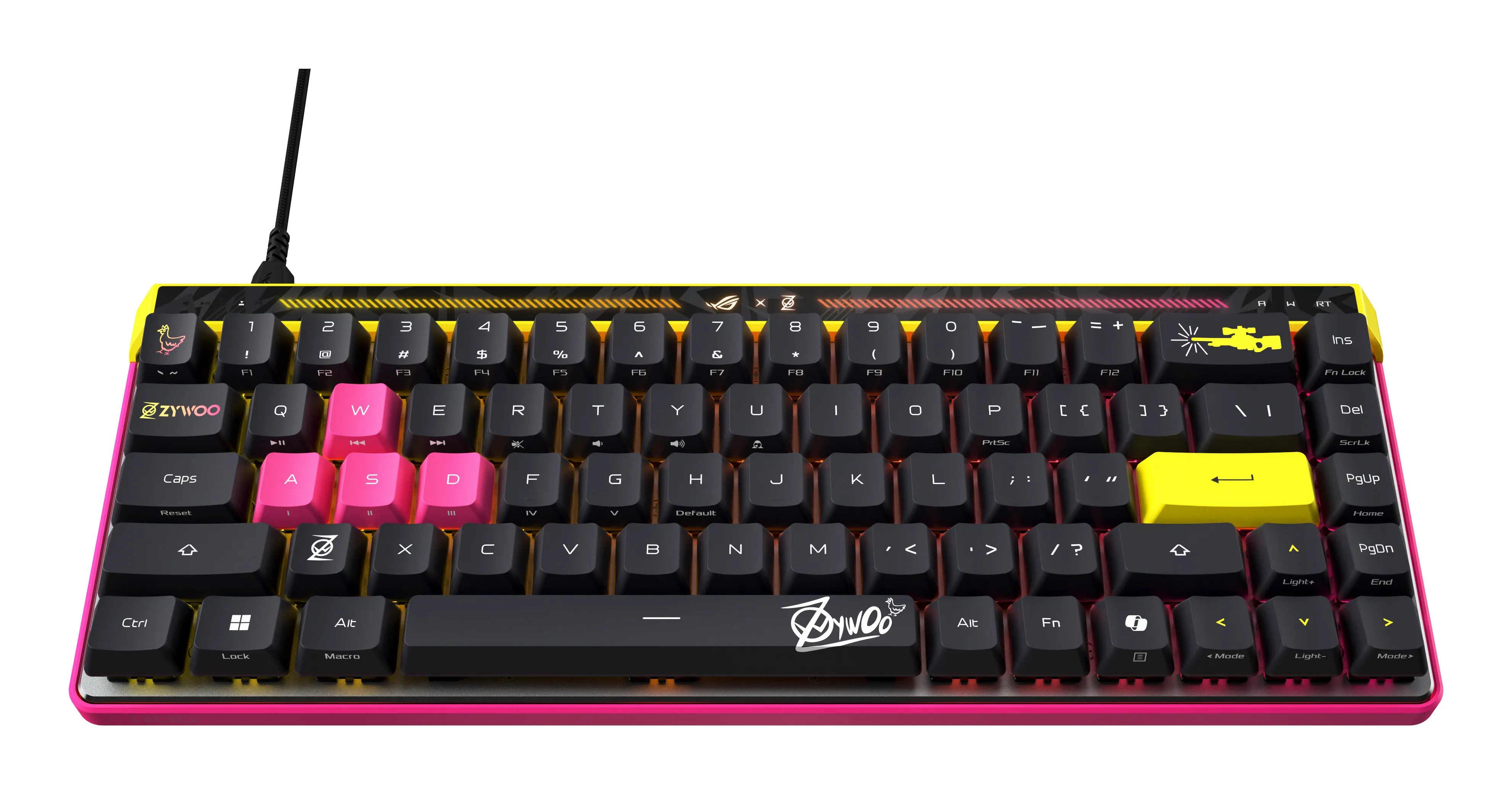 ASUS ROG Falchion Ace HFX ZywOo Edition 65% Mechanical Gaming Keyboard, ROG HFX Magnetic, Black