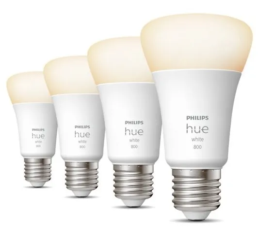 Philips Hue W 9W A60 E27 4 Pack -älylamppu