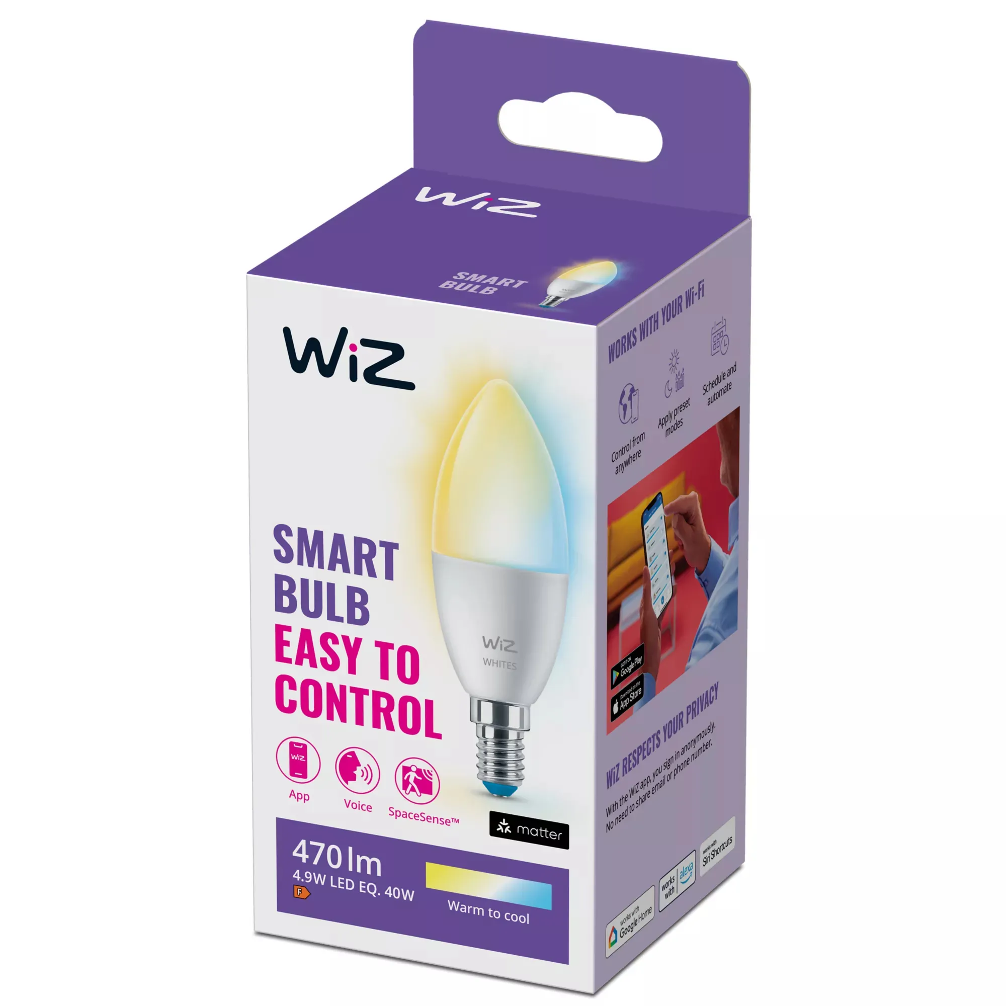 WiZ tunable white E14 - smart bulb