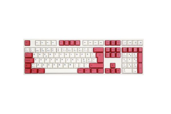 Varmilo VEA109 Special Edition White Plate V2 MX Red -pelin&auml;pp&auml;imist&ouml;, valkoinen/punainen