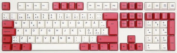 Varmilo VEA109 Special Edition White Plate V2 MX Red -pelin&auml;pp&auml;imist&ouml;, valkoinen/punainen