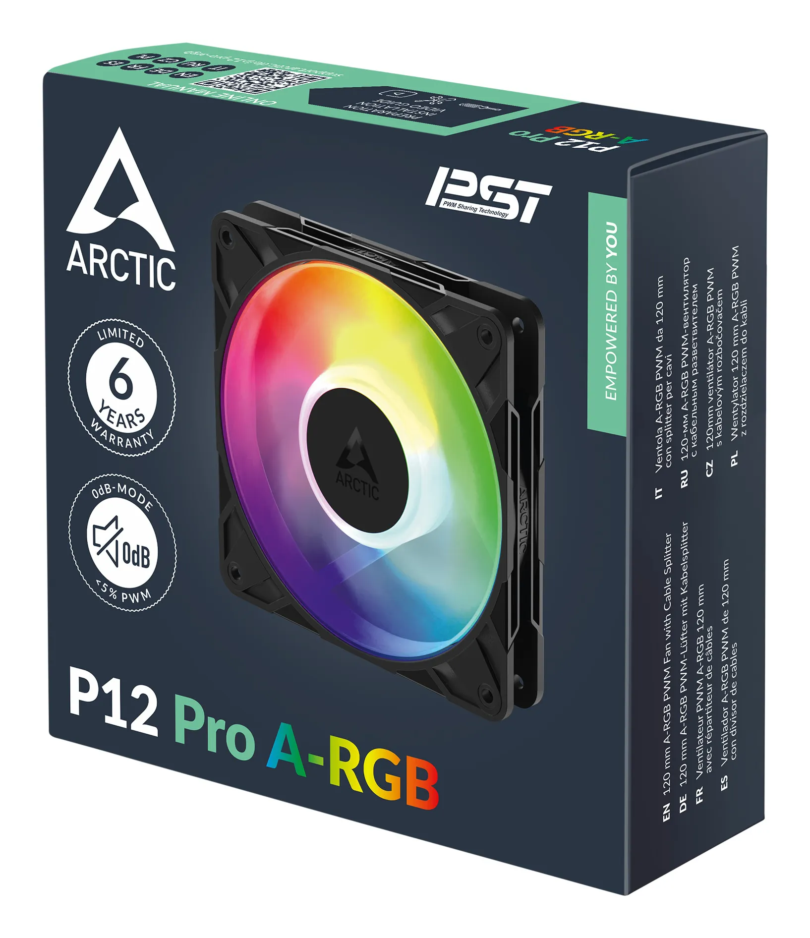 Arctic P12 Pro PWM ARGB 120mm - case fan, Black