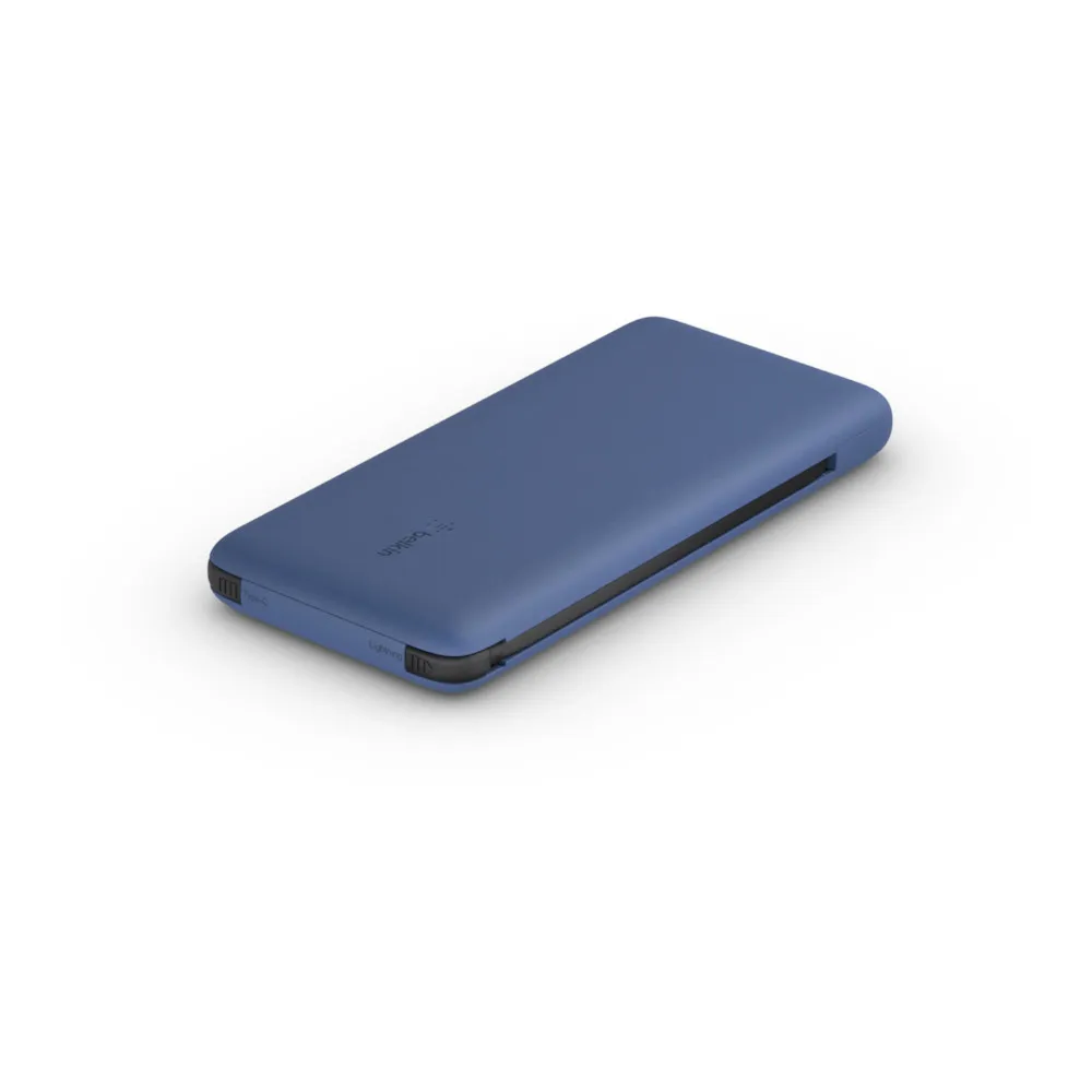 Belkin Boost Charge with Integrated Cables - powerbank, 10000 mAh, Blue