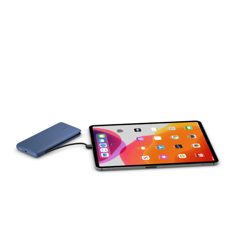 Belkin Boost Charge with Integrated Cables - powerbank, 10000 mAh, Blue