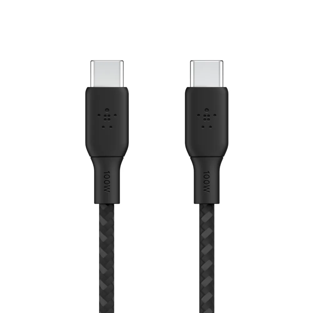 Belkin BoostCharge USB-C - USB-C 100W -kaapeli, Musta, 2m