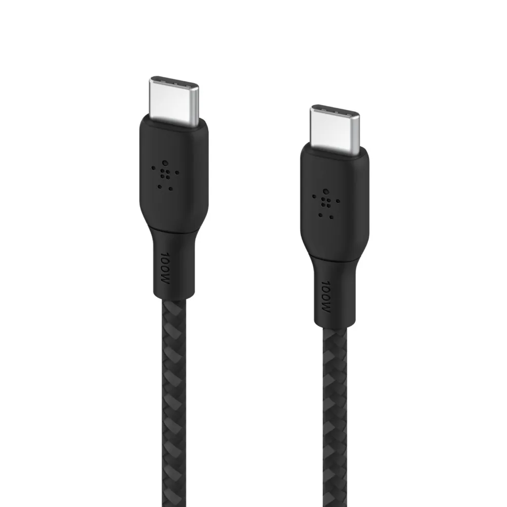 Belkin BoostCharge USB-C - USB-C 100W -kaapeli, Musta, 2m