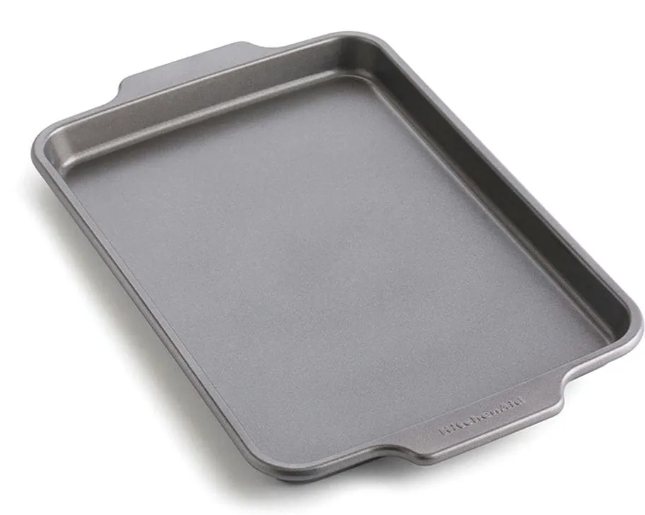 KITCHENAID rektangul&auml;r bakpl&aring;t 330 x 225 mm silver