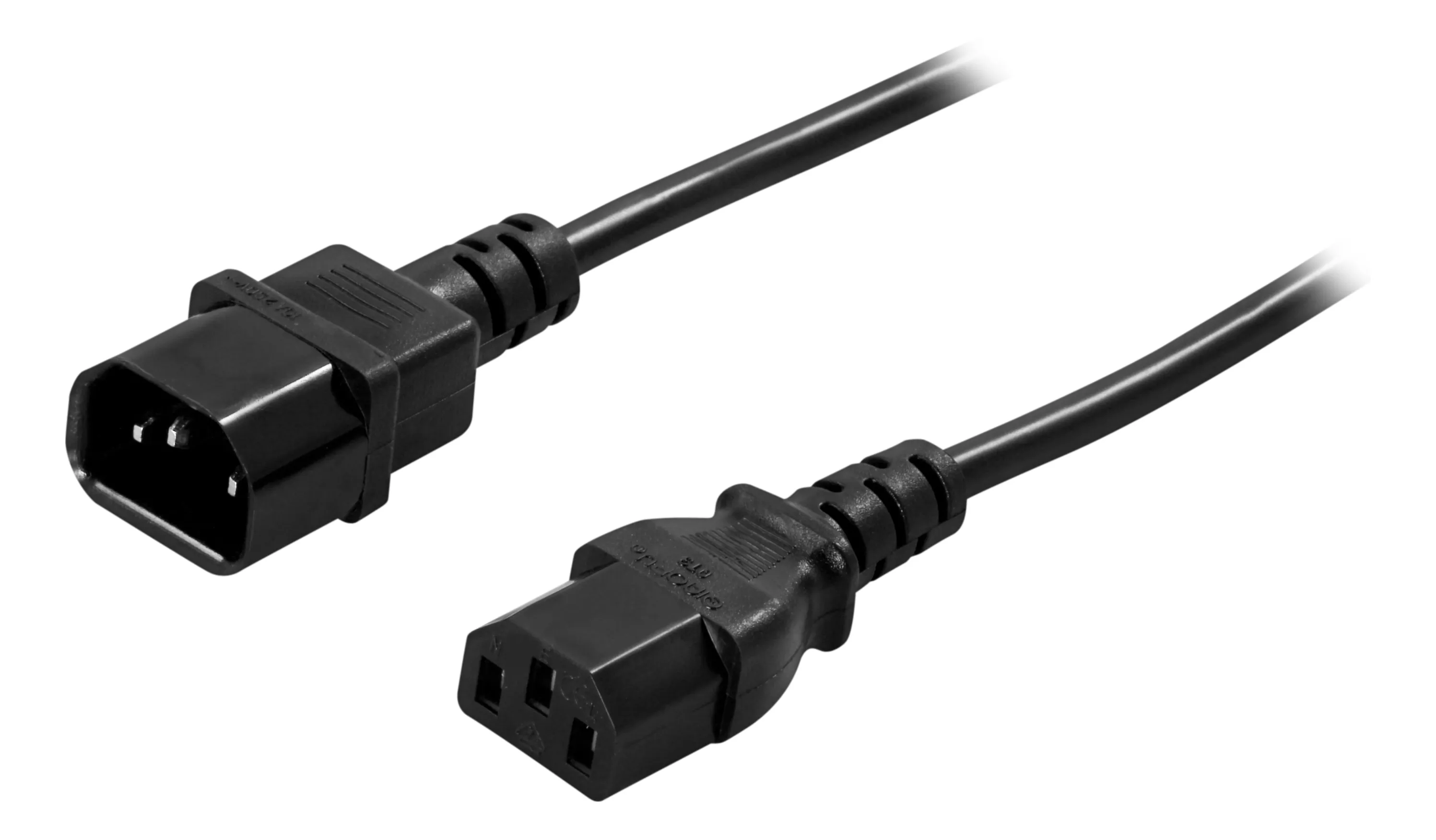 Maadoitettu laitekaapeli/jatkokaapeli IEC 60320 C14 -  IEC 60320 C13