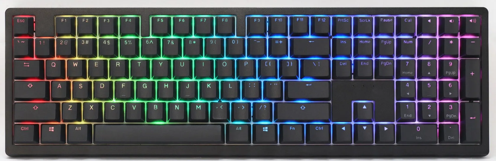 Ducky Zero Classic, Fullsize - Cherry MX2A Silver Speed, RGB -langaton (Tri-mode) pelin&auml;pp&auml;imist&ouml;