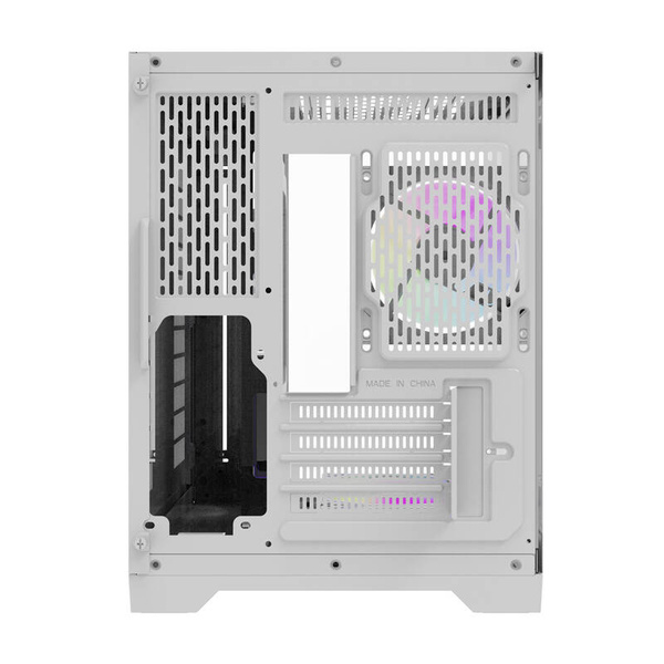 DARKFLASH FT418 Mini-Tower Case with window and RGB lighting, White