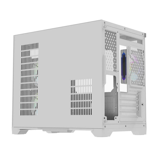 DARKFLASH FT418 Mini-Tower Case with window and RGB lighting, White