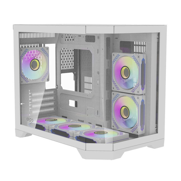 DARKFLASH FT418 Mini-Tower Case with window and RGB lighting, White