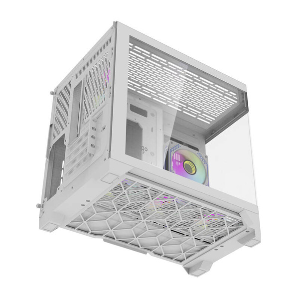 DARKFLASH FT418 Mini-Tower Case with window and RGB lighting, White