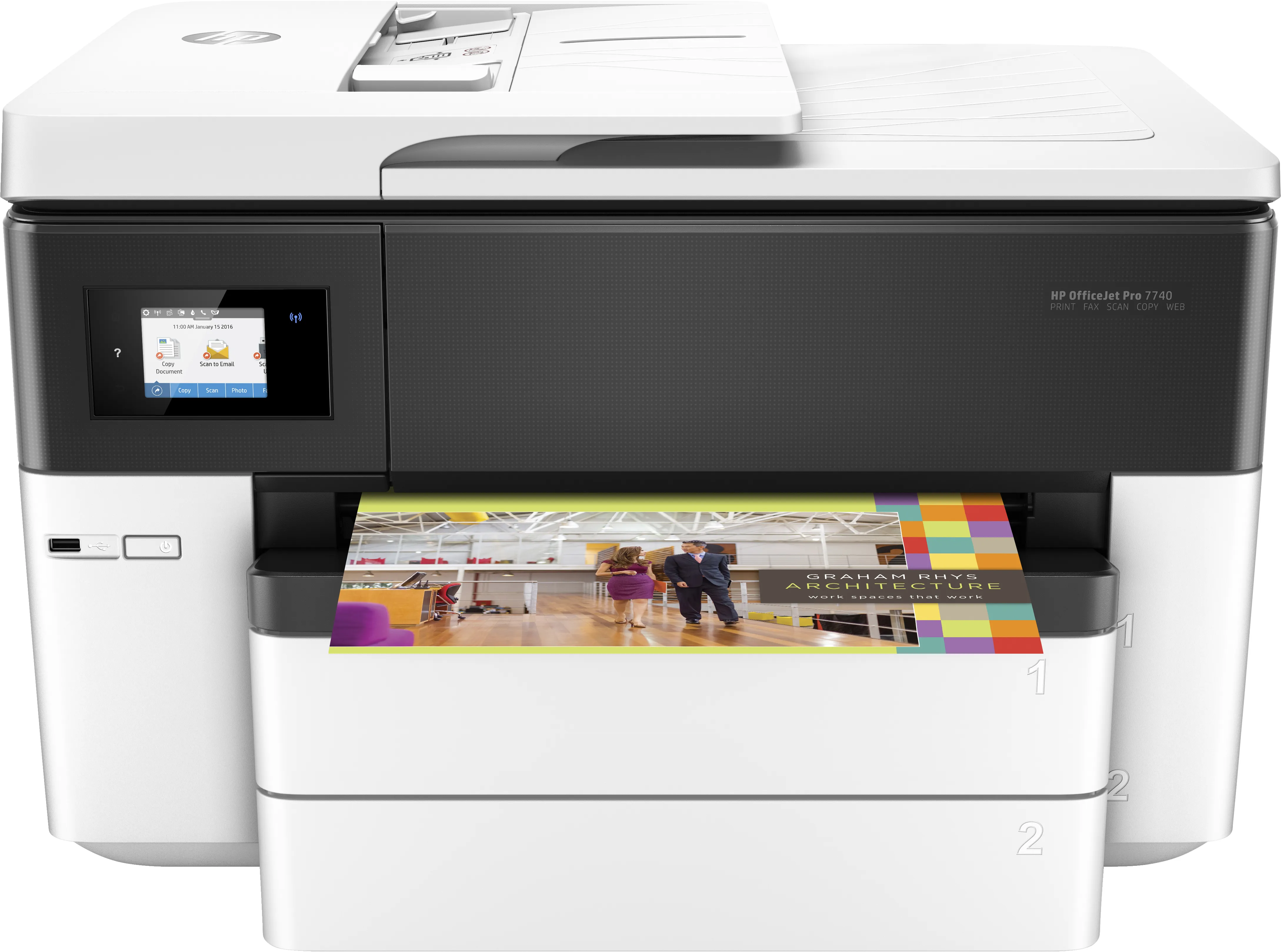 HP Officejet Pro 7740 All-in-One  Duplex, LAN/Wi-Fi, A3 - colour Inkjet printer