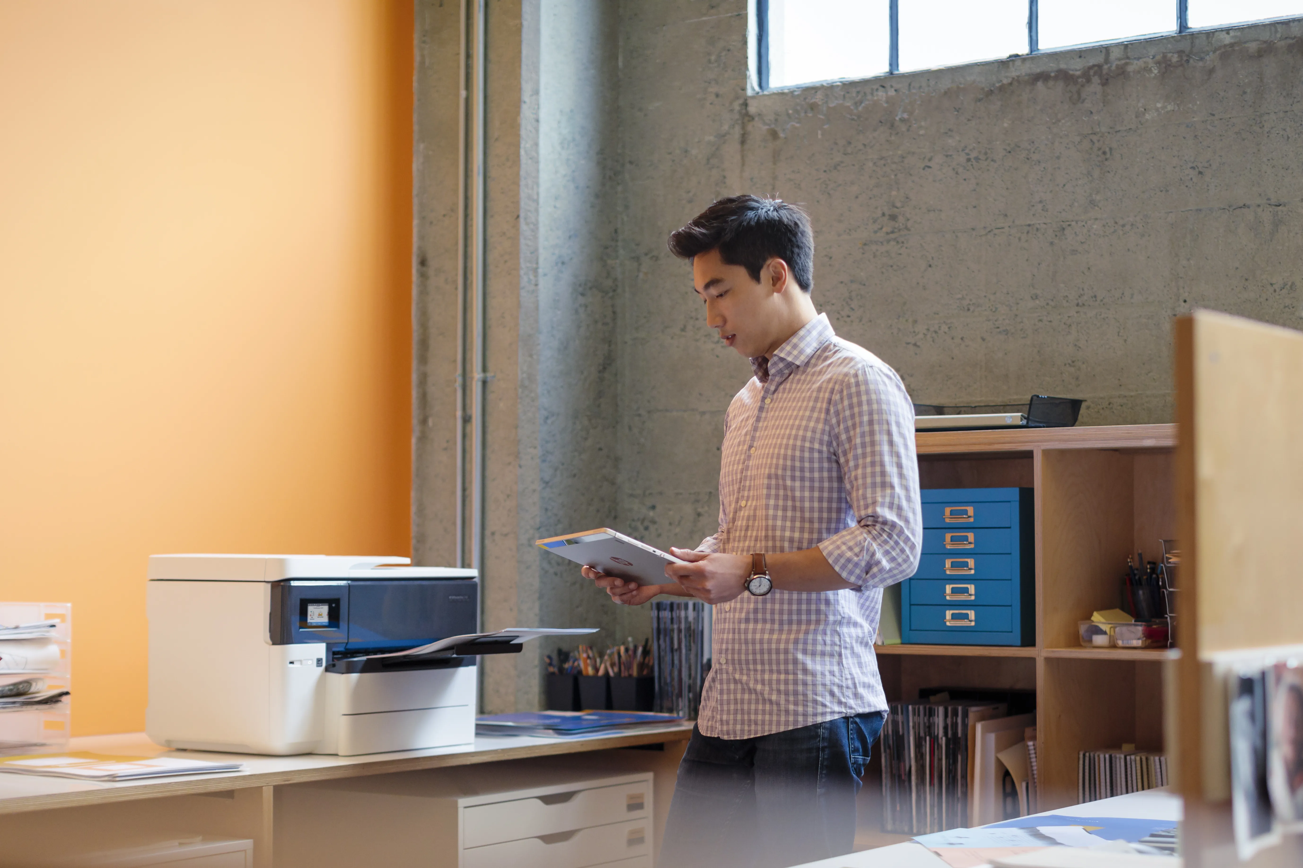 HP Officejet Pro 7740 All-in-One  Duplex, LAN/Wi-Fi, A3 - f&auml;rgbl&auml;ckstr&aring;leskrivare