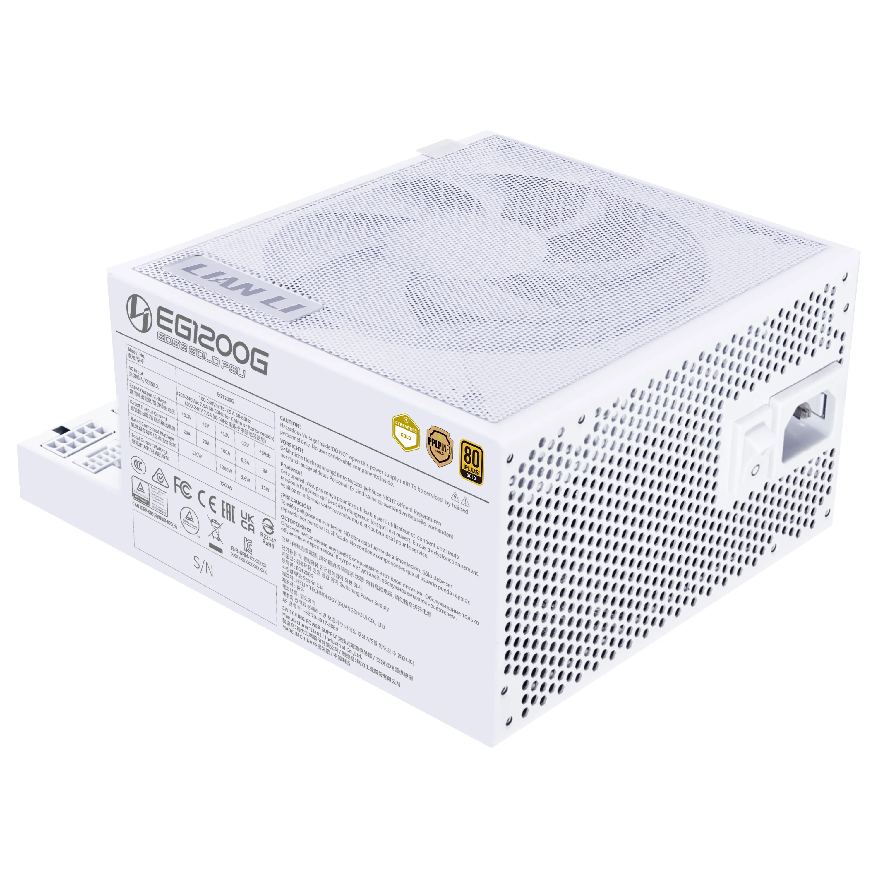 Lian Li Edge Gold White 1200W - PSU, 80 Plus Gold