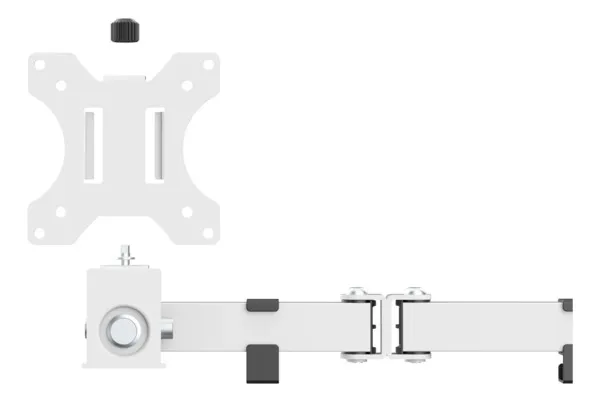 Deltaco Gaming White Line WA86 Dual -näyttövarsi, valkoinen, 13"-32", 2x8Kg
