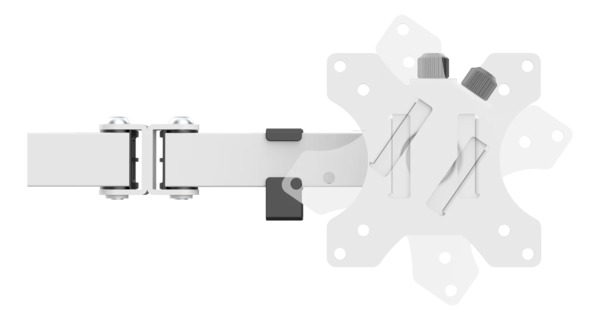 Deltaco Gaming White Line WA86 Dual - monitor arm, white, 13&quot;-32&quot;, 2x8Kg