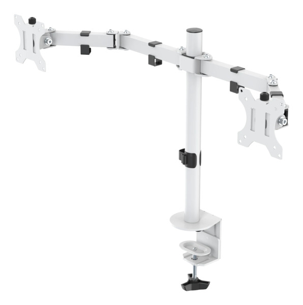Deltaco Gaming White Line WA86 Dual - monitor arm, white, 13&quot;-32&quot;, 2x8Kg